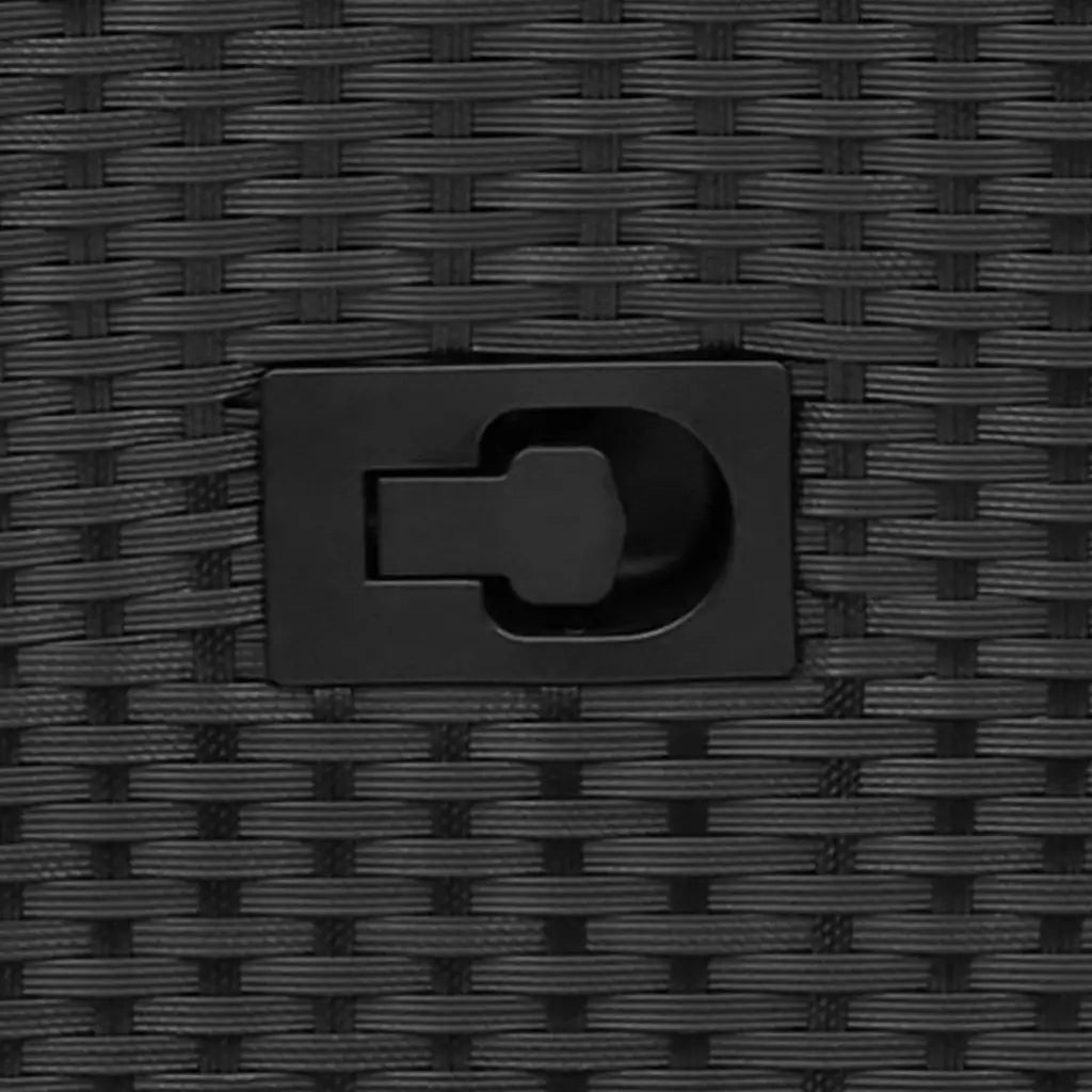 Set da Bistrò 3 pz con Cuscini Nero in Polyrattan 365657