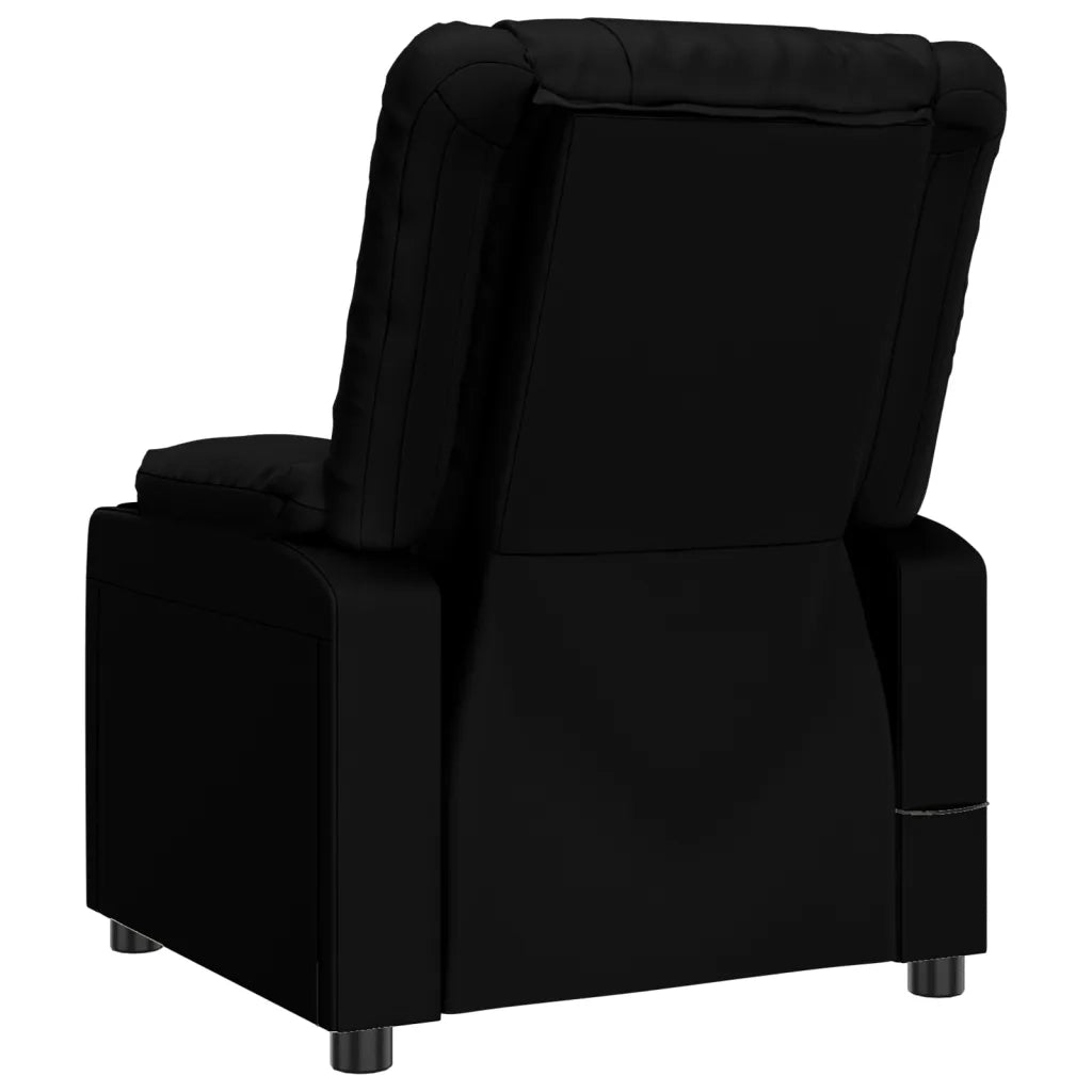 Poltrona Reclinabile Nera in Similpelle 348042