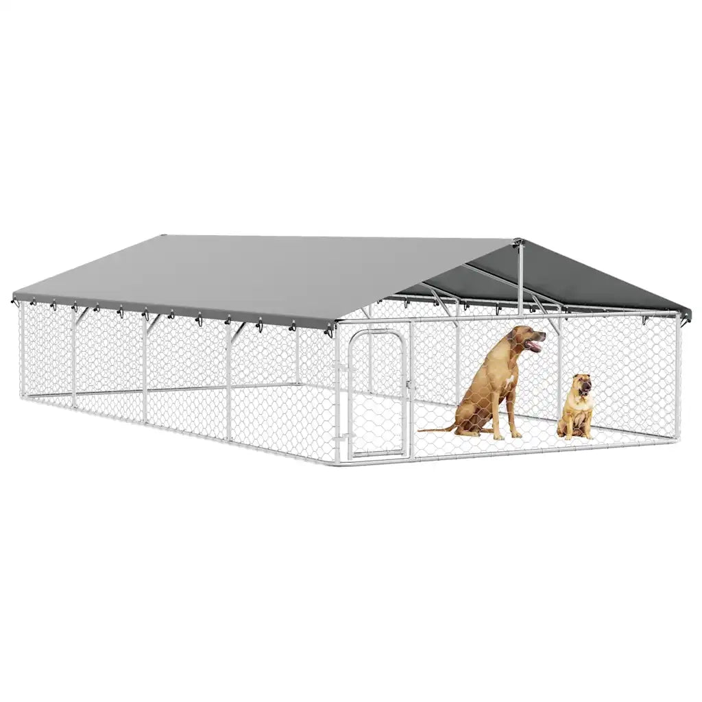 Gabbia per Cani da Esterno con Tetto-Cassa per cani 600x300x150 cm