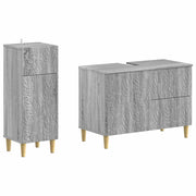 Set di Armadi da Bagno da 2 Pezzi DELFT Sonoma grigio 3417708