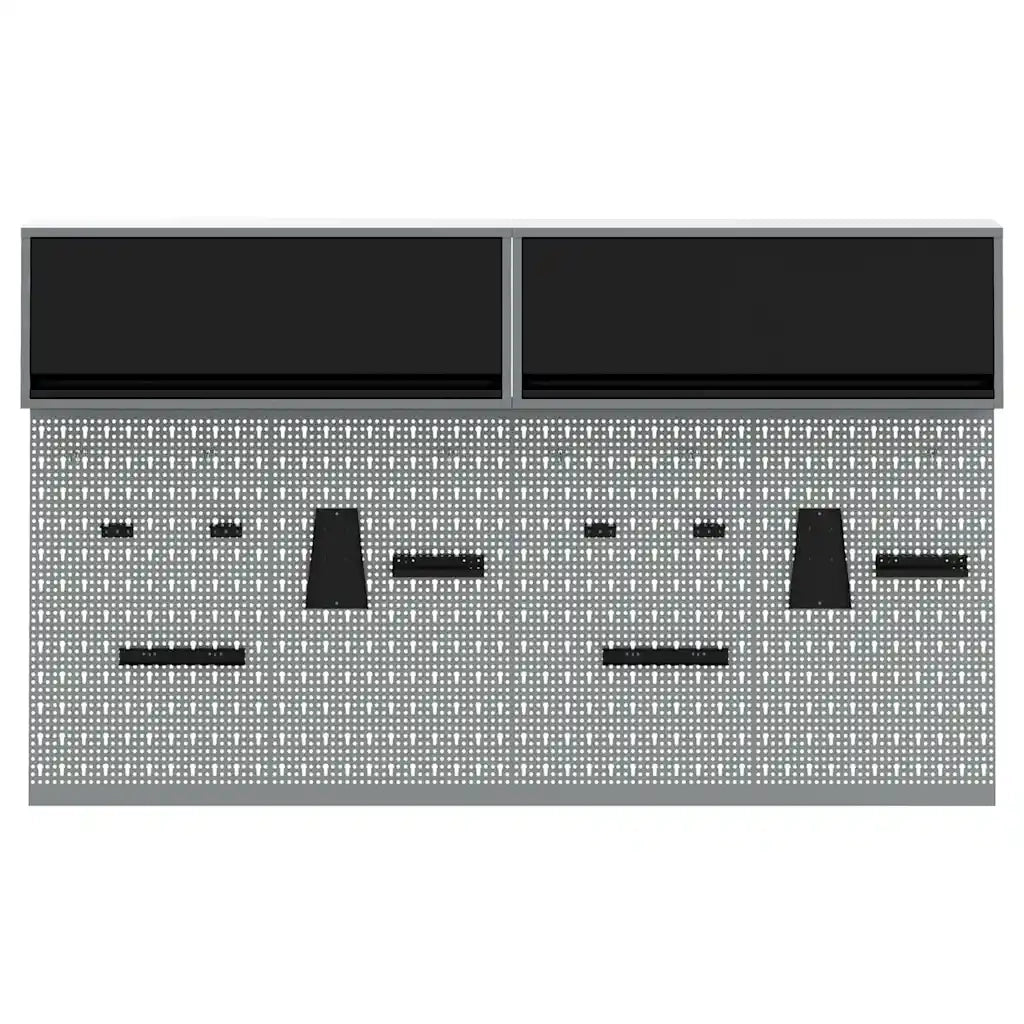 Set di armadi per attrezzi con lo scaffale 6 pcs Nero 3321414