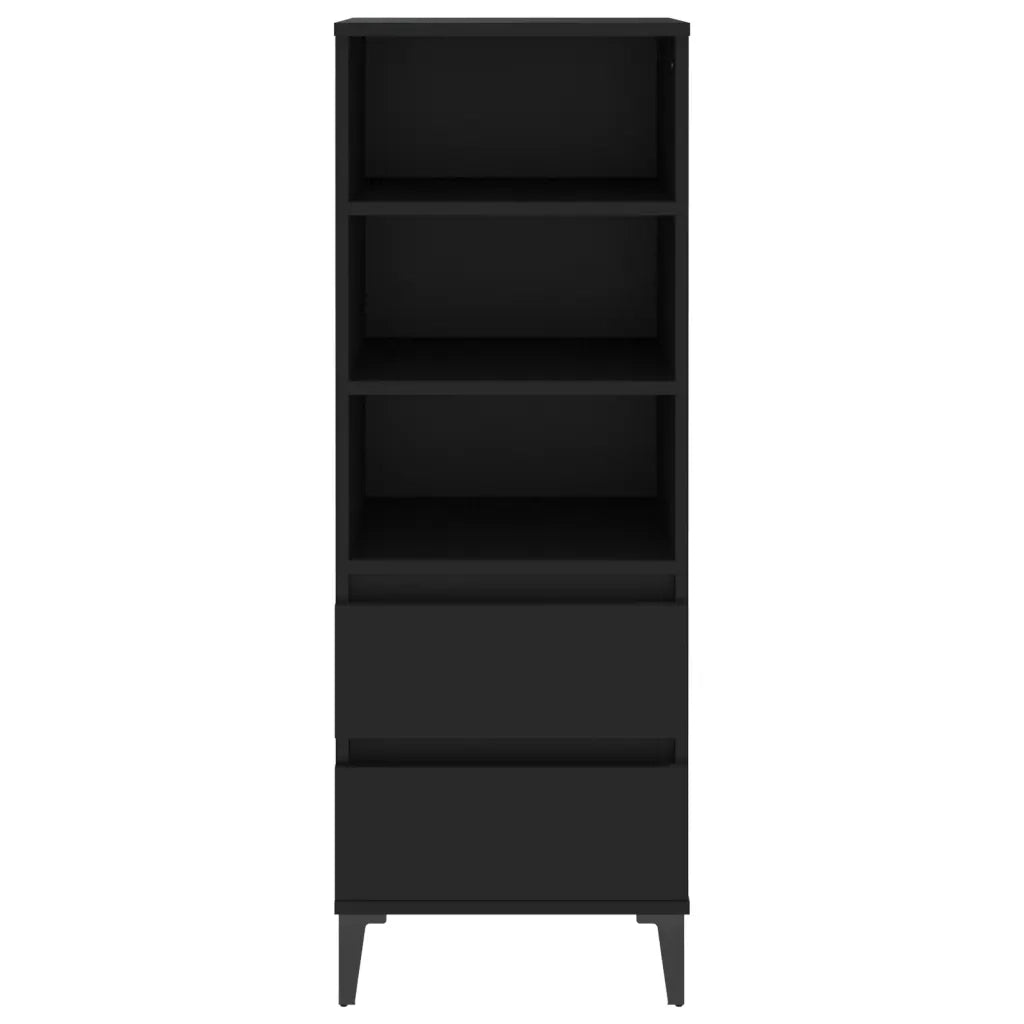 Credenza Nero 40x36x110 cm in Legno Multistrato
