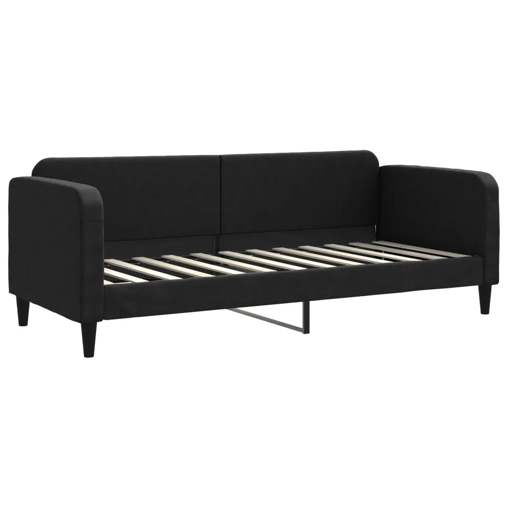 Divano letto | Sof¨¤ letto | Letto singolo Estraibile Nero 80x200 Tessuto