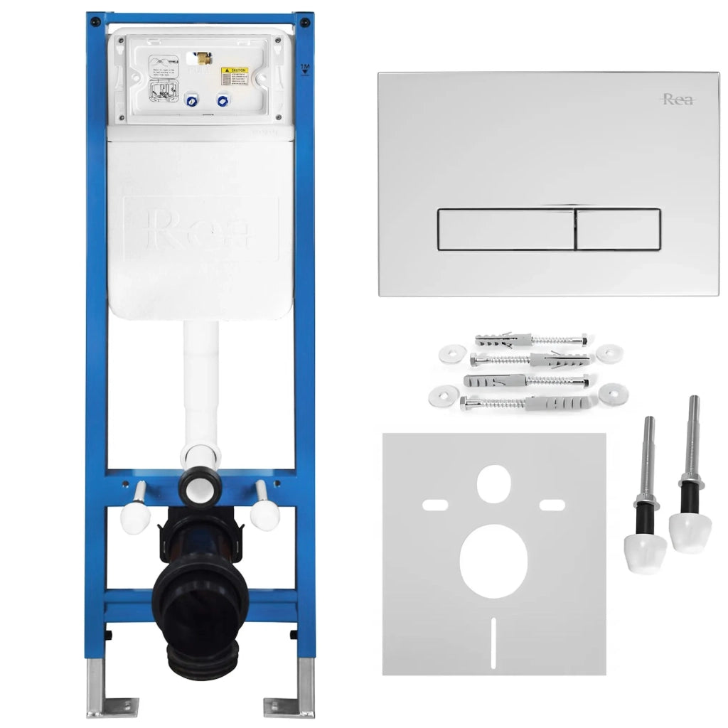 Set Telaio Da Incasso Per Wc Slim 024n Con Pulsante Hd Chrome