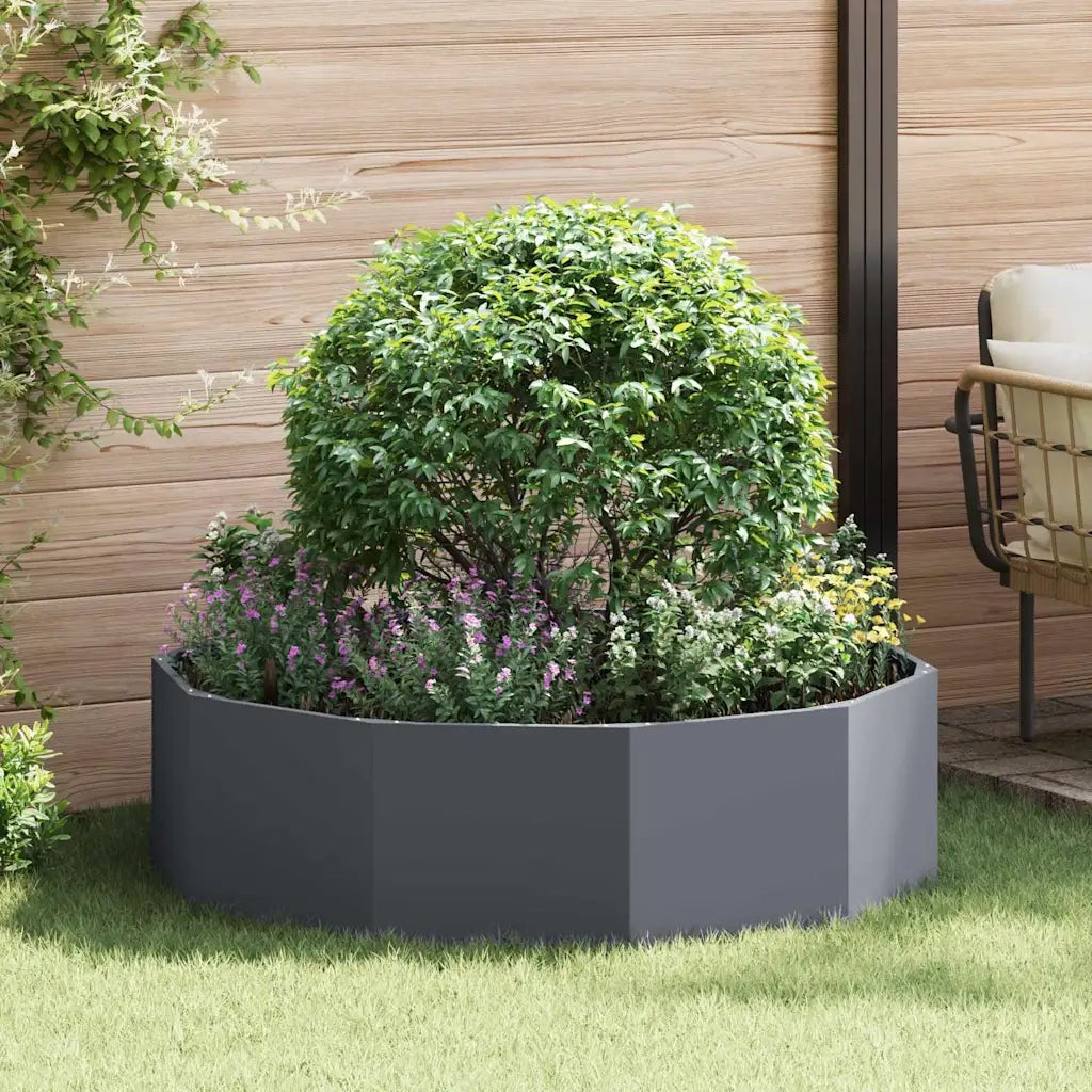 Fioriera Antracite 120 x 120 x 35 cm Acciaio 883726