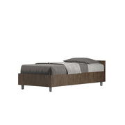 BS COM Letto singolo con rete 80x190 noce