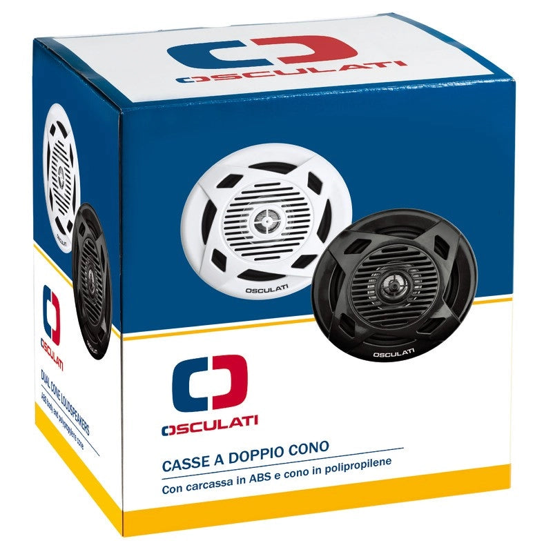 Altoparlanti a doppio cono 6,5'' 2x60 W bianche co mm 180 pot. w 2x120