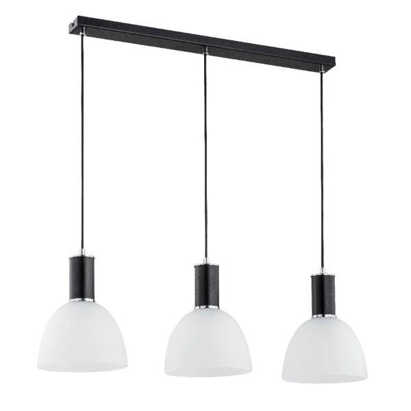Lampada a sospensione classica nera 3 luci E27 Alfa