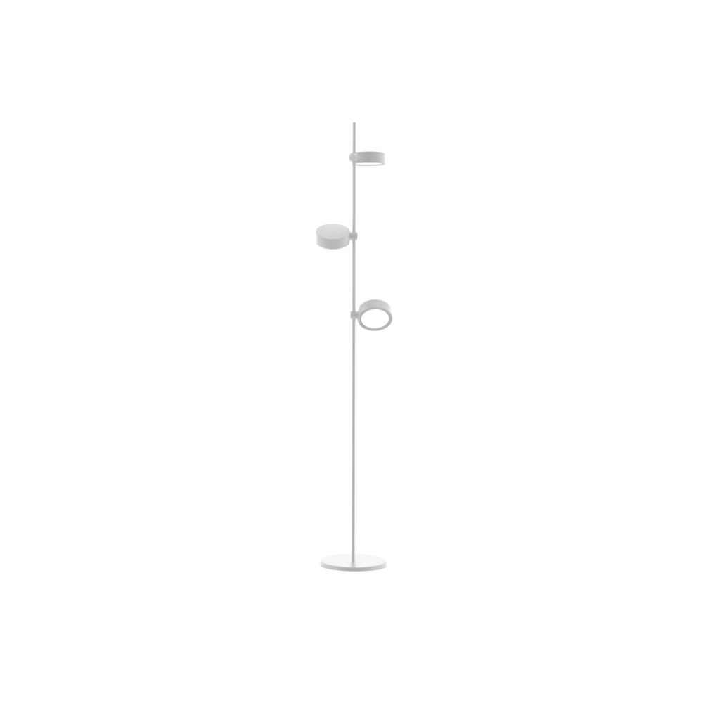 Zafferano Super O Lampada a led da terra Bianca ricaricabile e dimmerabile - 1 Modulo Luce