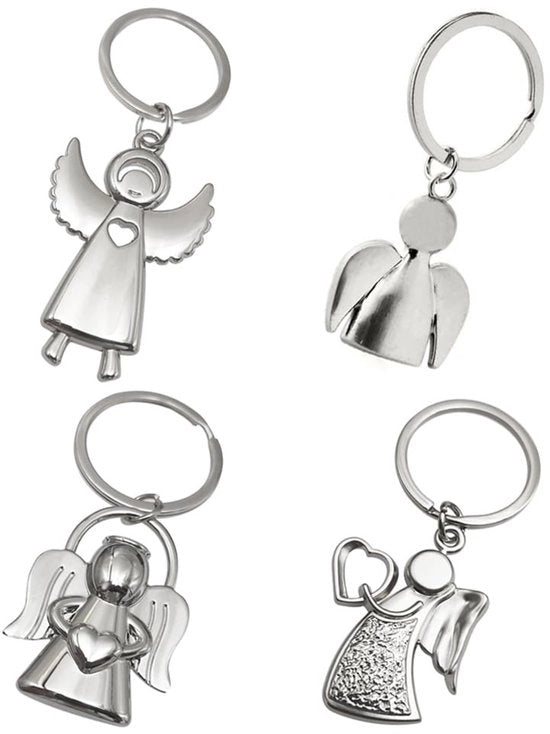 Angelo di Protezione con Cuore - 4 Pezzi - 5,2cm x 3,4cm