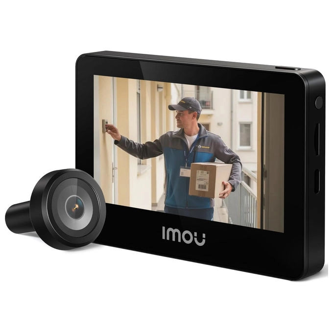 Imou VD1 Spioncino Digitale Smart 5 MP QHD schermo 4.3'' WiFi Dual Band batteria 4800 mAh rilevamento AI colore Nero