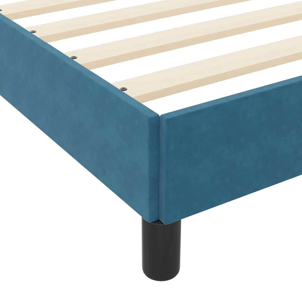 Letto a molle con materasso Blu Scuro 80 x 210 cm Tessuto 3398723