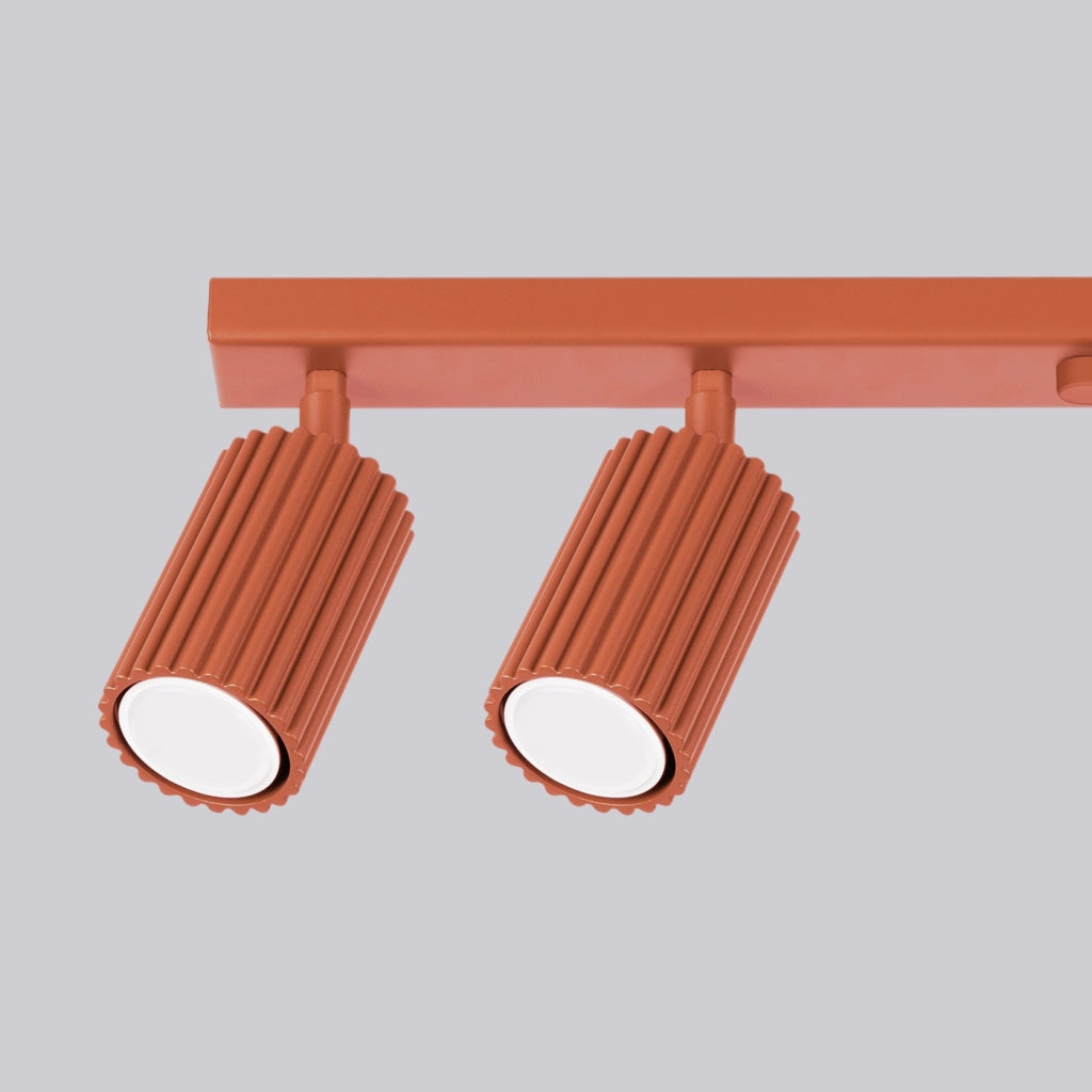 Lampada da soffitto KARBON 6L rosso ocra