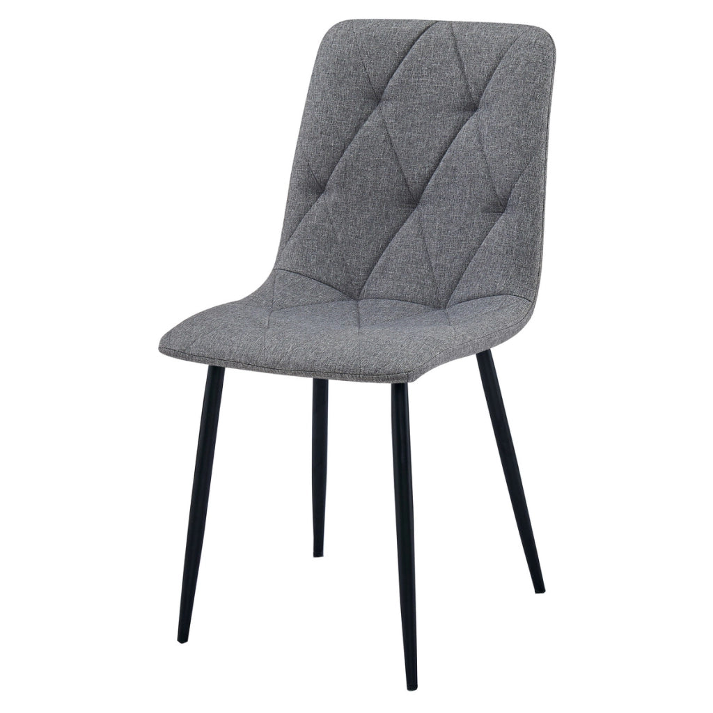 Sedia Libra imbottita in tessuto grigio scuro
