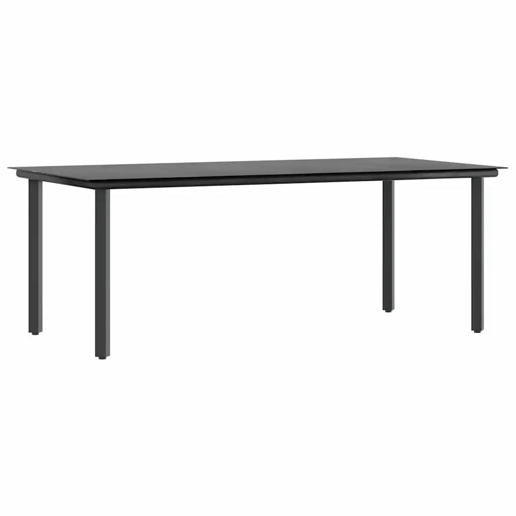 Set Pranzo da Giardino 7pz Marrone Polyrattan Vetro 3334595