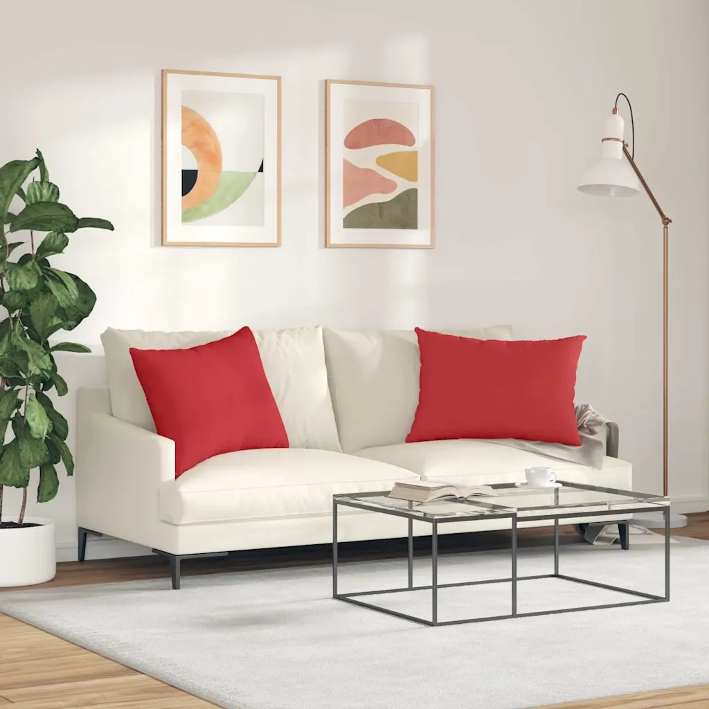 Cuscini da Divano 2 pcs Rosso 70 x 50 cm Tessuto 42013751