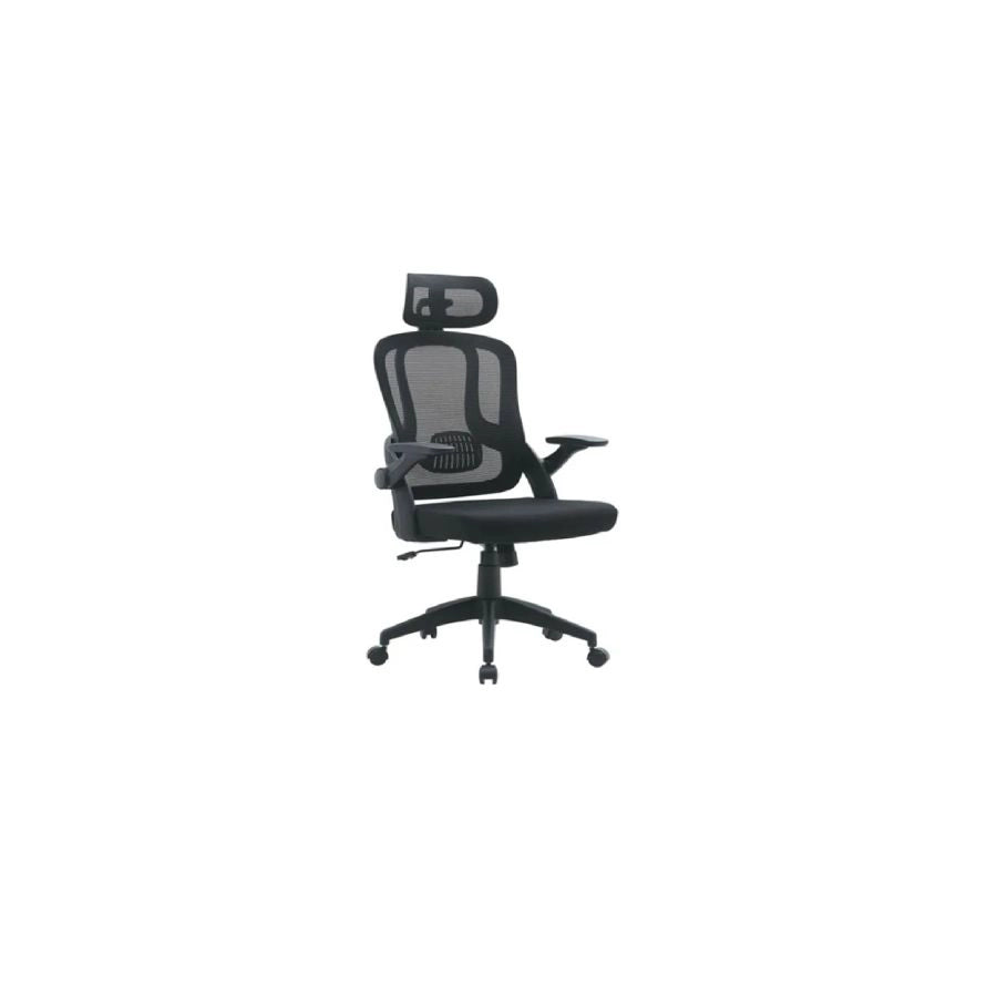 POLTRONA UFFICIO CON BRACCIOLI NERO 62.5X65BX128H CM RIVERSIDE