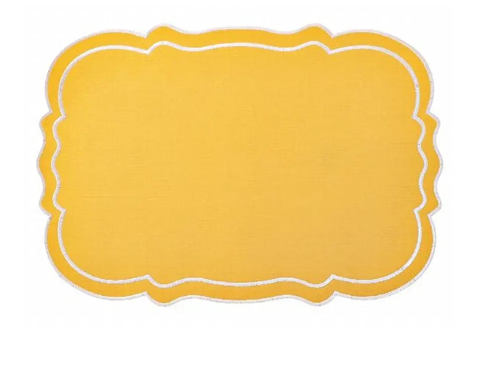 Tovaglietta cotone sagomata ocra 48x33 cm
