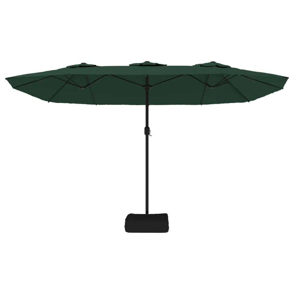 Ombrellone a Doppia Testa Verde 449x265 cm 362946