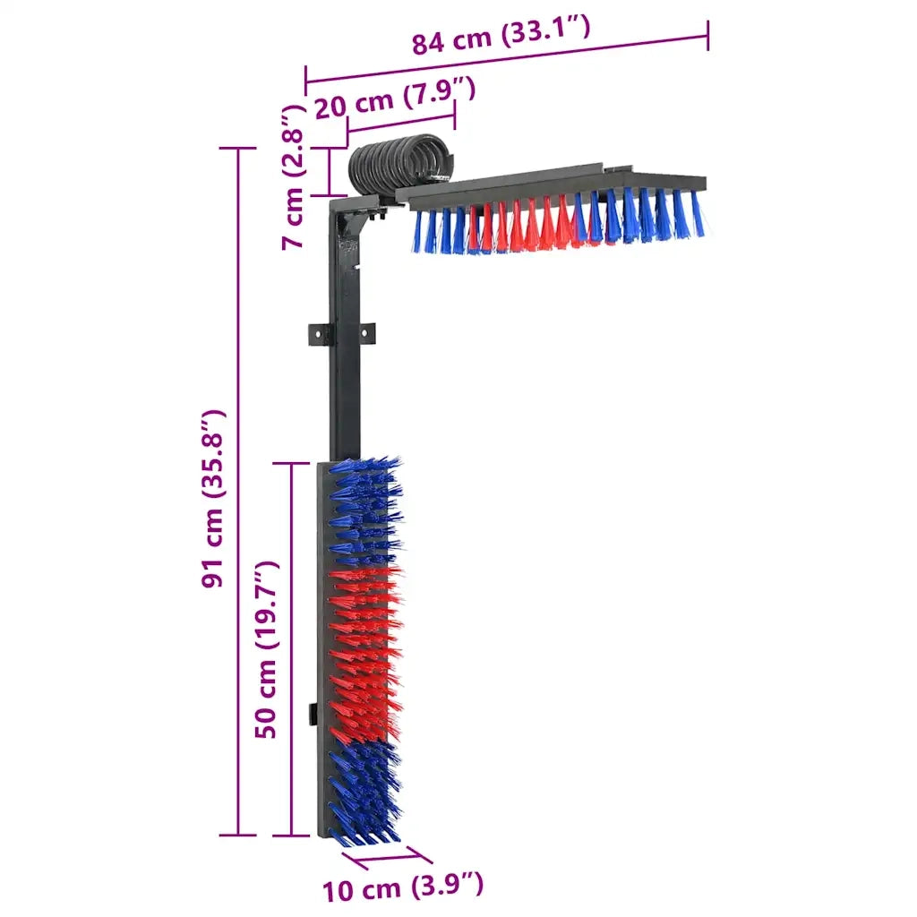 Spazzole per il bestiame Rosso e Blu 84 x 10 x 91 cm PVC 42006837