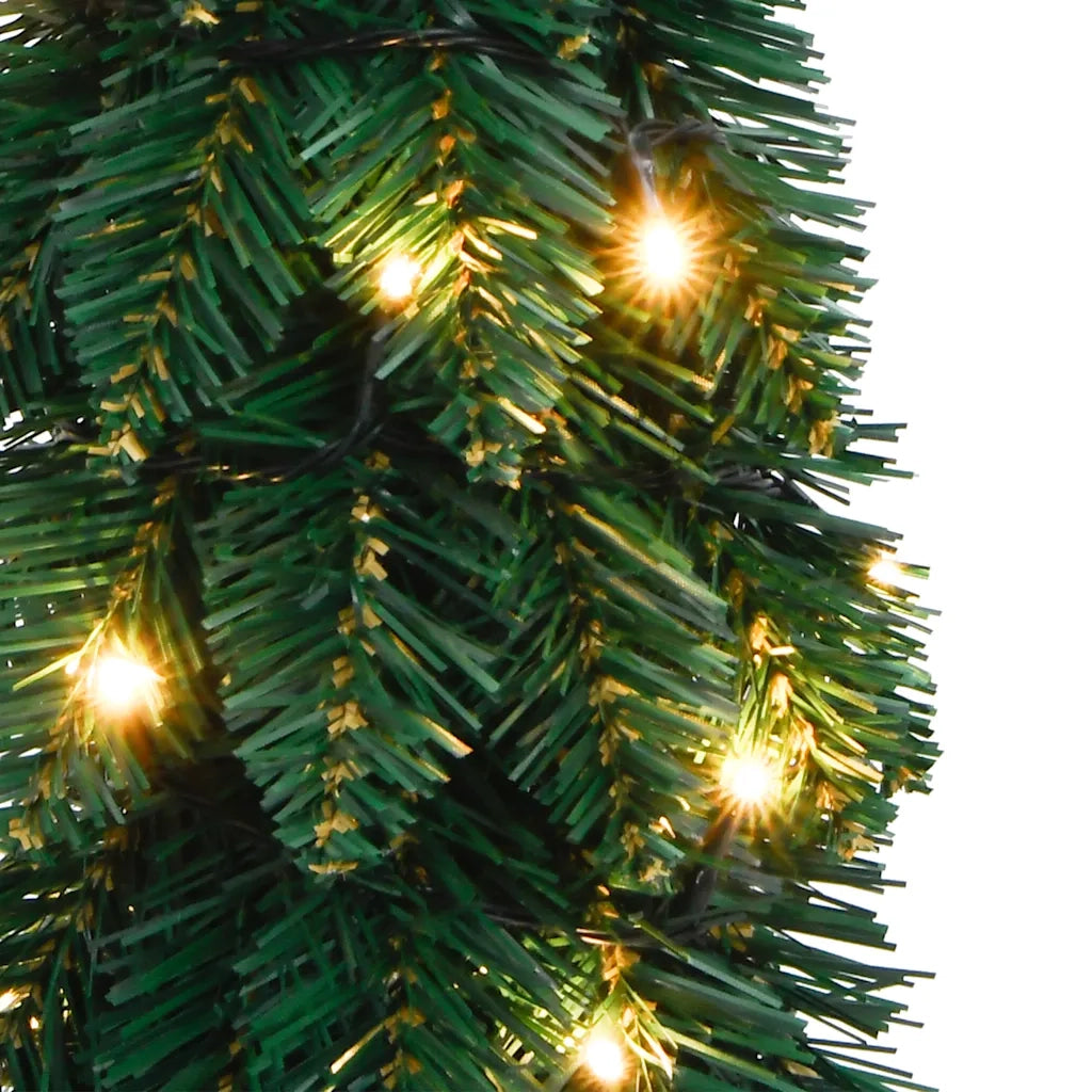 Albero di Natale Artificiale Preilluminato-Albero Natalizio con 45 LED 90 cm