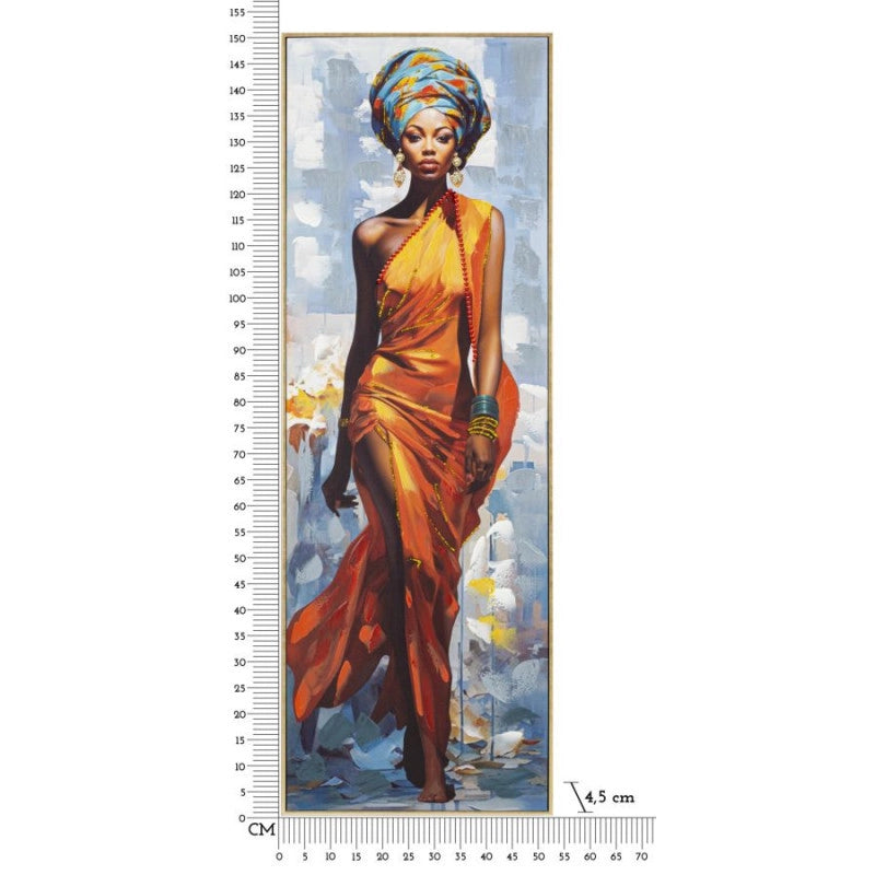 Dipinto Su Tela Con Cornice Daphne -b- cm 52x4,5x152