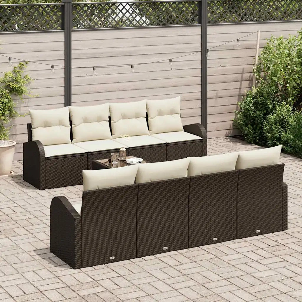 Set Divano da Giardino Marrone 55 x 55 x 37 cm polyrattan 3345968