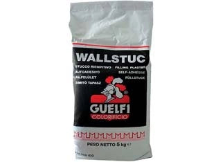 STUCCO IN POLVERE WALLSTUC PER INTERNI- - Kg.5 bianco - 5 pezzi GUELFI