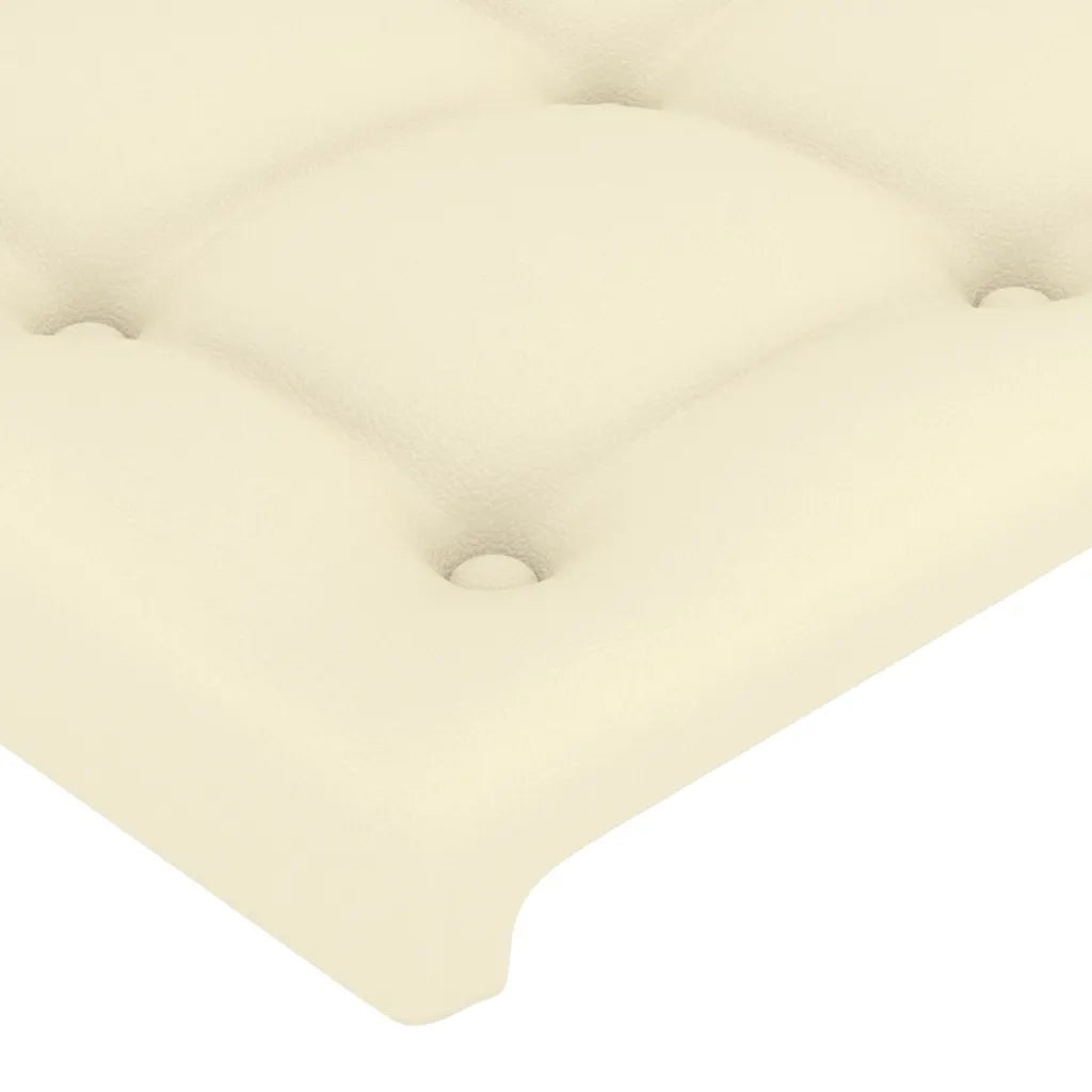 Testiera a LED Crema 80x5x118/128 cm in Similpelle 3122498