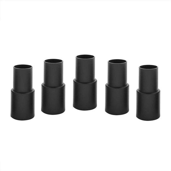 Set di tubi aspirante per aspirapolvere - Set di adattatori - Nero - 5 pezzi - Adatto per adattatori da 32-35mm - Incluso il set di componenti di conversione