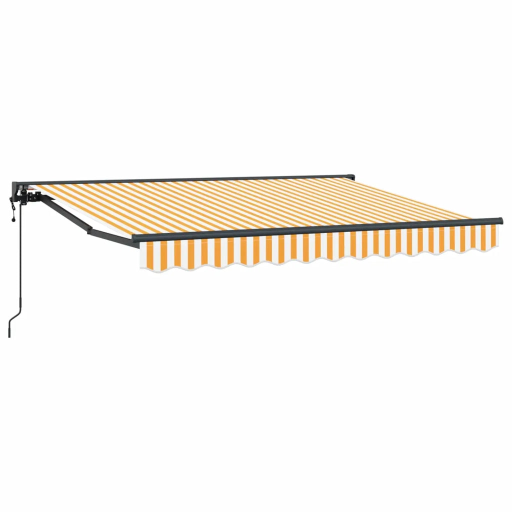 Tettuccio Elettrico Retrattile Giallo e Bianco 3,5 x 2 m 3421144