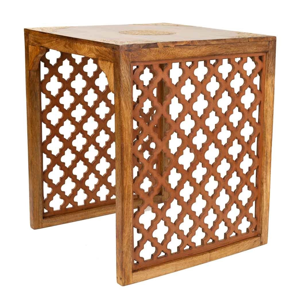 Sgabello in legno e metallo 45X45X53h cm