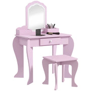 Scrivania con specchio e cassetti per bambini ¨C Minimal ¨C rosa