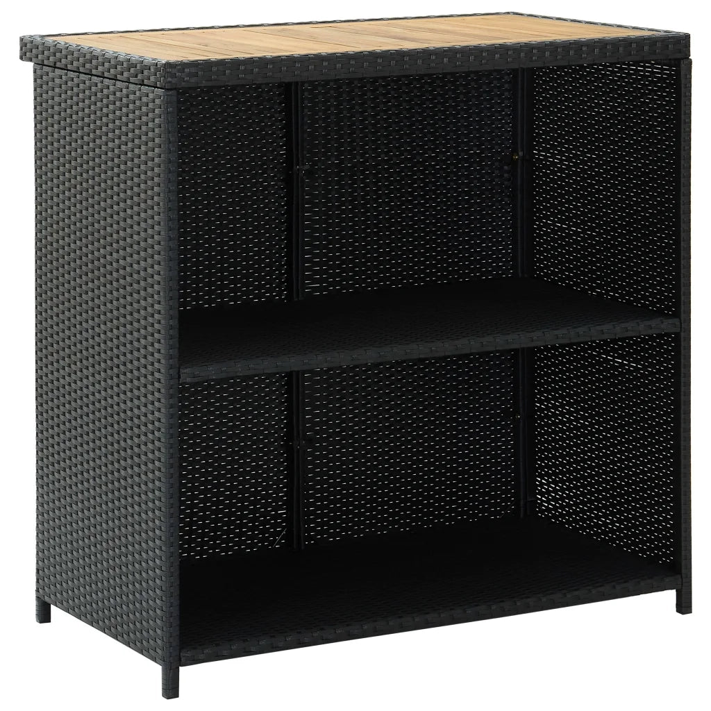 Set da Bar 3 pz in Polyrattan Nero CFW3608277