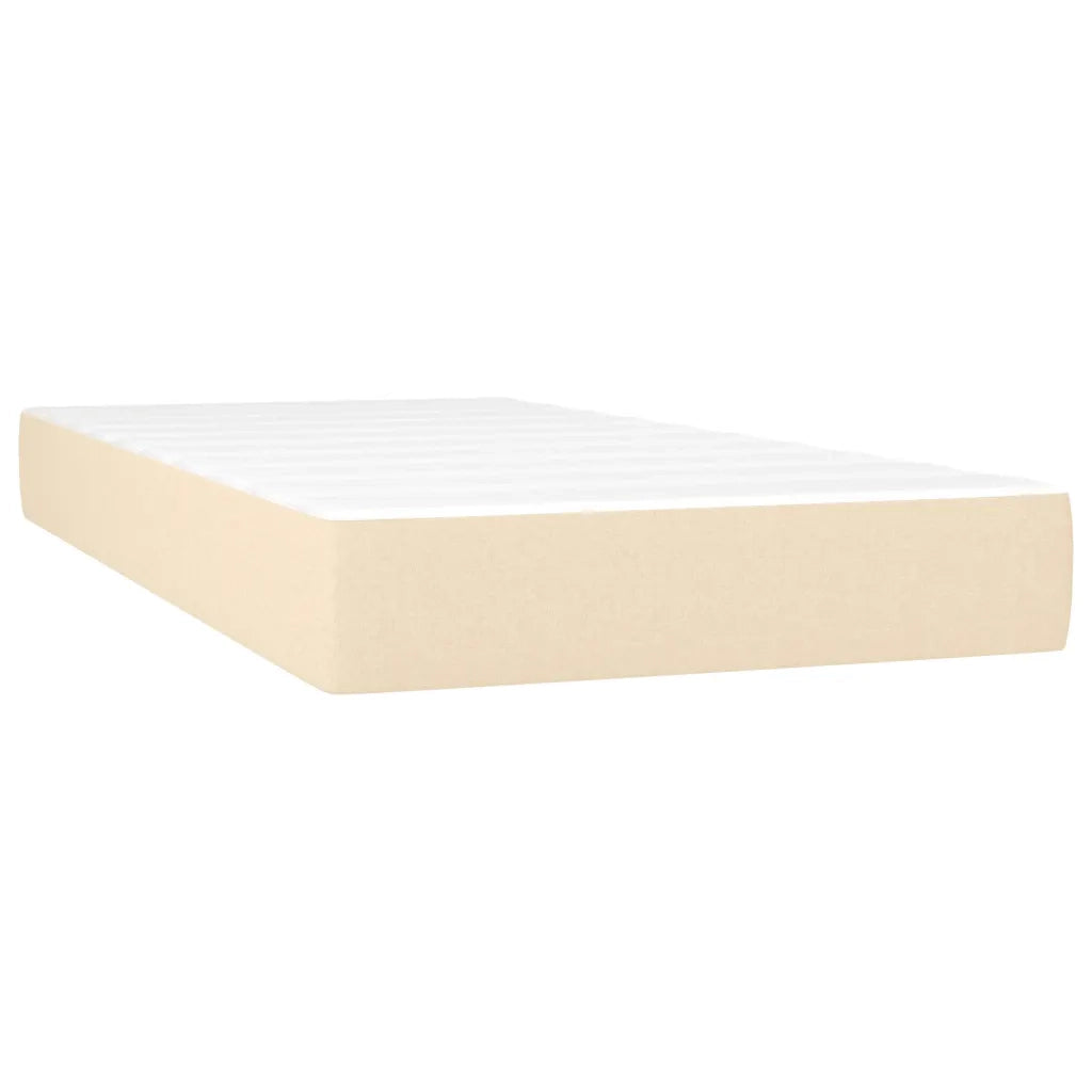 Materasso a Molle Insacchettate Rigidit¨¤ Media Crema 90x190x20 cm in Tessuto