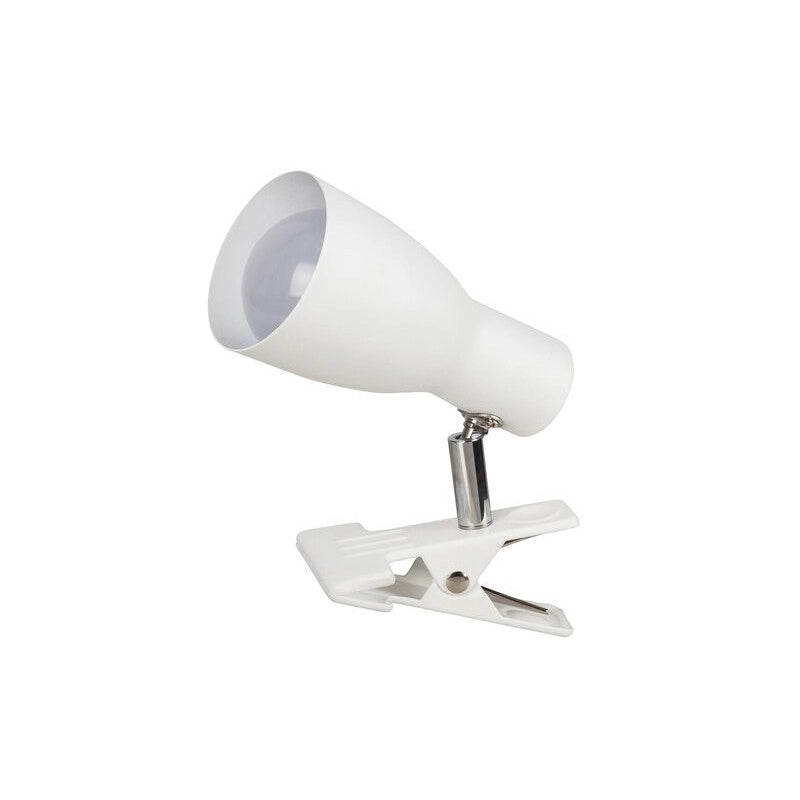 Applique con clip e interruttore E27 bianca Ebony Rabalux