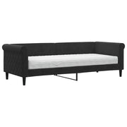 Divano letto | Sof¨¤ letto | Letto singolo con Materasso Nero 80x200 cm in Velluto