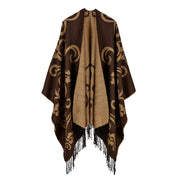 Sciarpe da donna all'ingrosso, scialli grandi in jacquard con nappe semplici