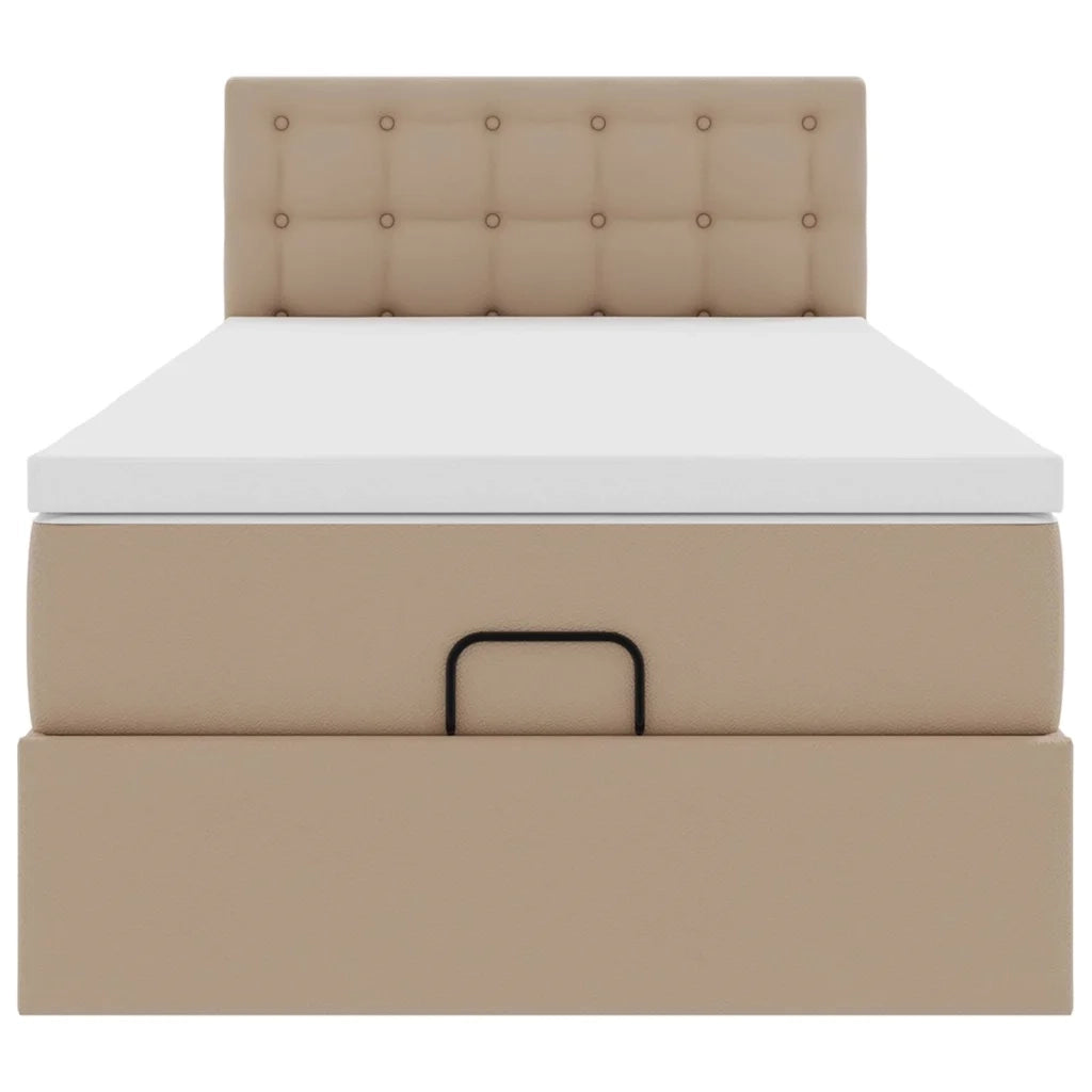 Letto Pouf con Materasso Cappucino 90x200 cm Similpelle 3311287