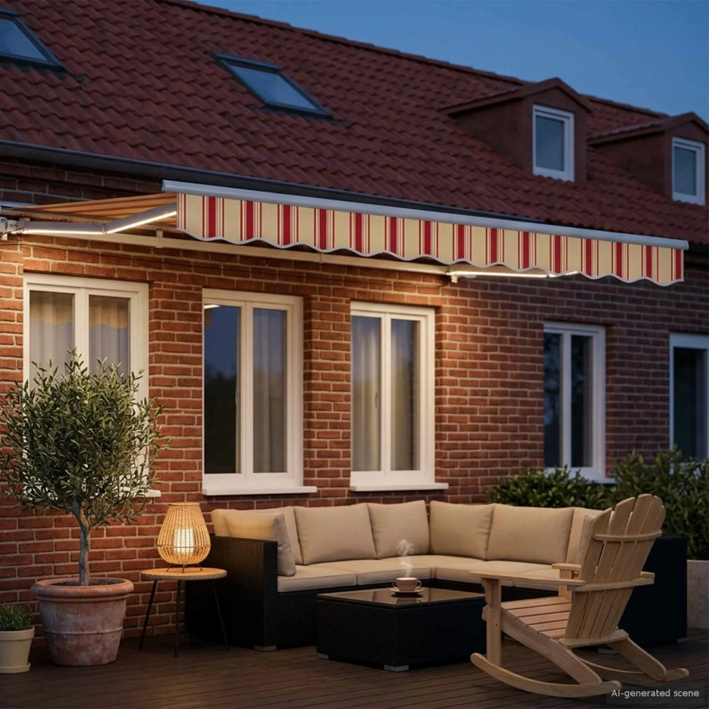 Cornice per Tenda Manuale con LED 3,5 x 2,5 m 3420599