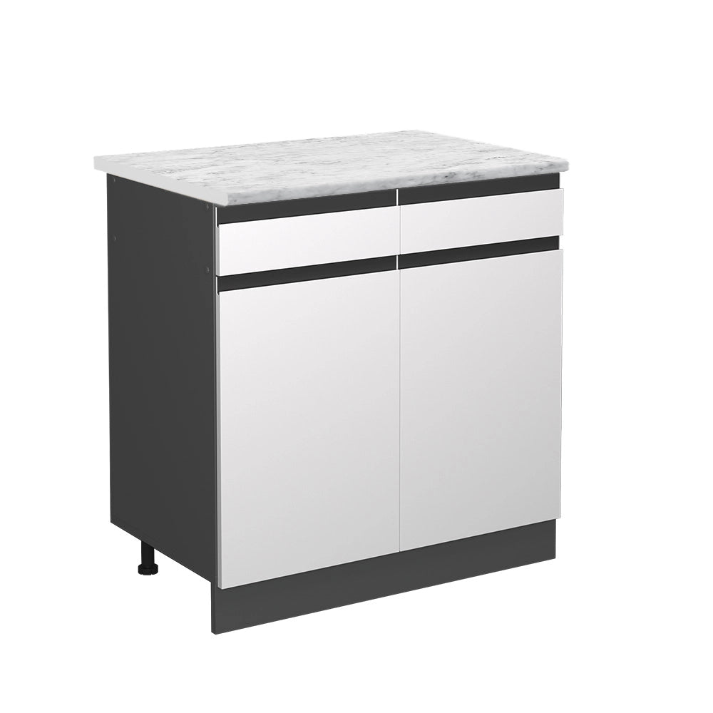 Vicco Mobiletto base per cucina Bianco 80 cm PL Marmo
