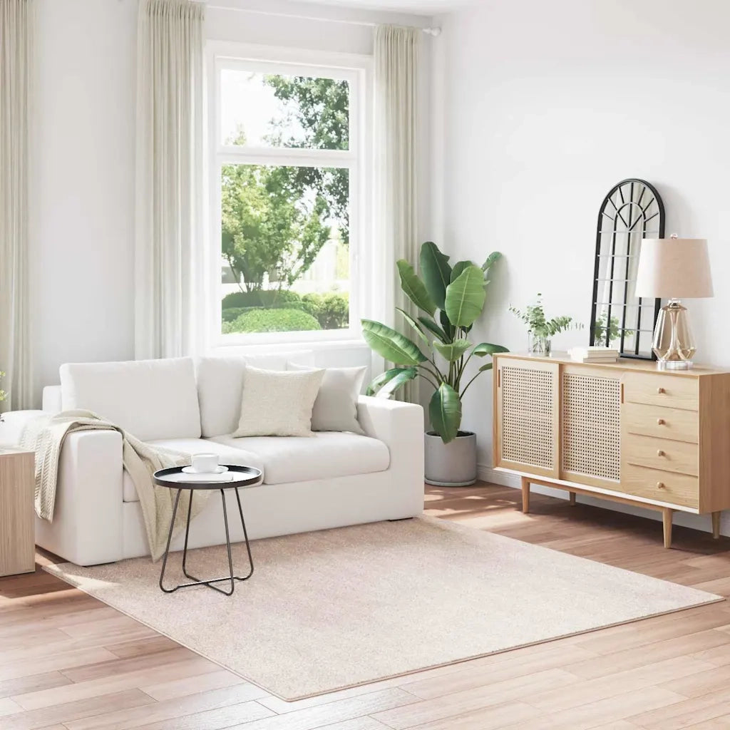 Tappeto del soggiorno | Tappeto Shaggy Antiscivolo Crema 200 x 200 cm PP