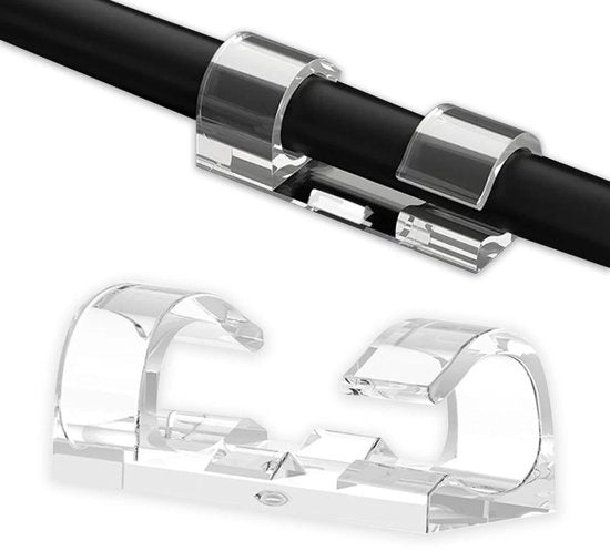 Cable Holder Clips, 20 pezzi di Clip per Cavi con Silicone, Organizzatore per Cavi e Cordini per USB, Cavi e Cavi per Mice - Utilizzo Casa e Ufficio