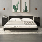 Comodini 2 pz-Set di 2 Tavolino da notte Neri 40x36x65 cm