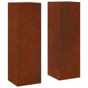 Supporto per piante | Sostegno per piante 2 pz Ruggine 24 x 24 x 75 cm