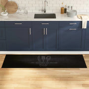 Tappeto da Cucina Posate Nero 180 x 60 cm Velluto 42013428