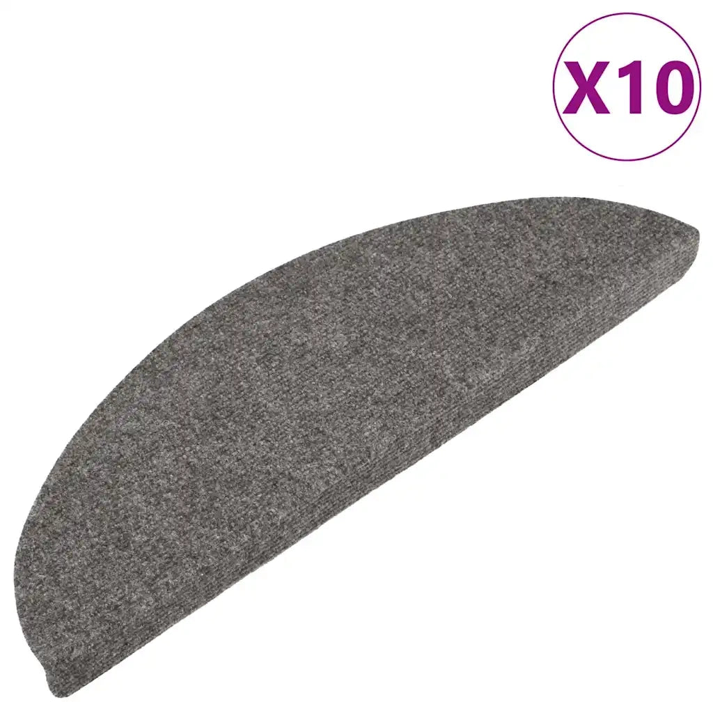 Tappetini Autoadesivi per Scale 10pz Grigi 56x17x3 cm 355256