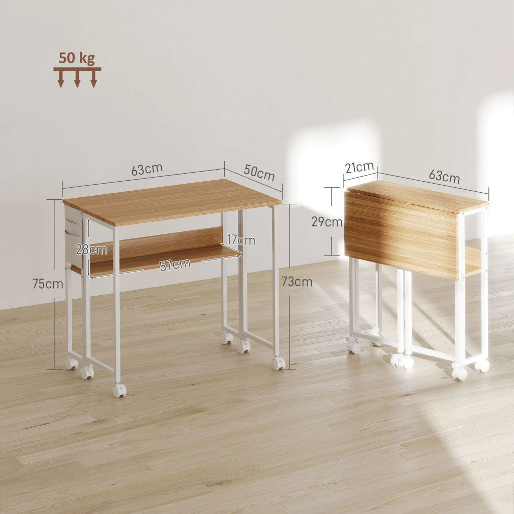 Scrivania pieghevole ¨C zephmum ¨C legno, naturale