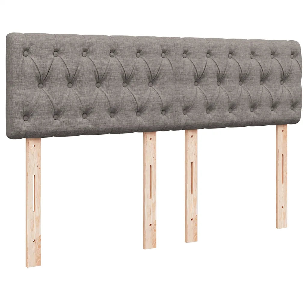 Pouf Letto con Materasso e LED Tortora 140x190 cm in Tessuto 3312392