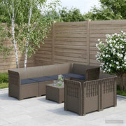 Divano 7 Posti da Giardino con Cuscini Aspetto Rattan PP 3444157